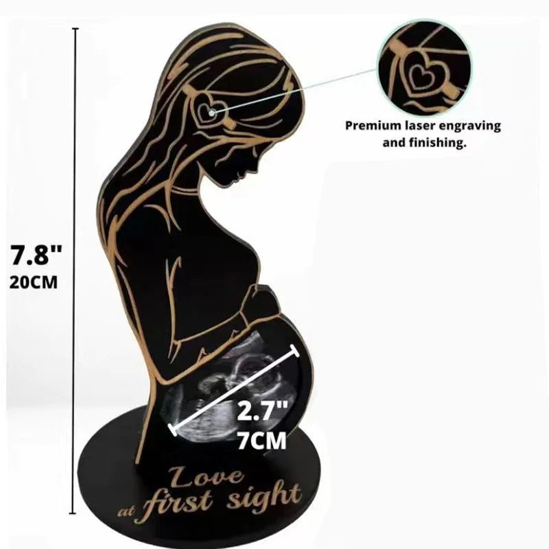 Wooden Memories Ultrasound Photo Standee